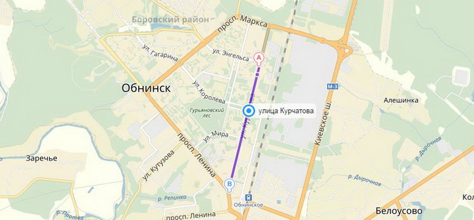 Гагарина 52 обнинск карта